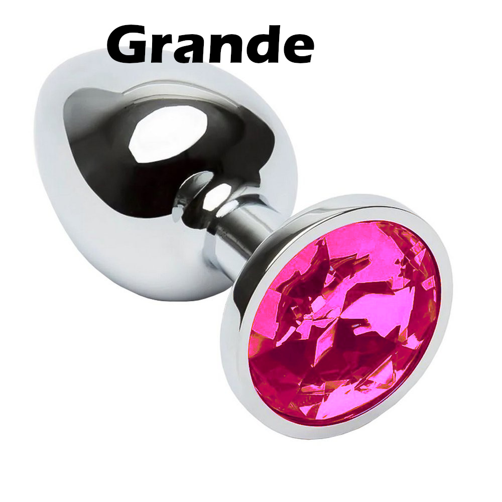 PLUG ANAL EM FORMATO CONICO, CONFECIONADO EM INOX. POSSUI UM LIMITADOR EM FORMATO DE JOIA QUE ENCAIXA PERFEITAMENTE E COM SEGURANÇA NO ANUS
